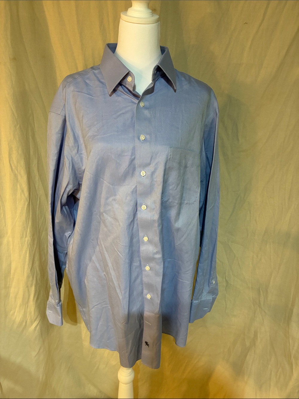Hart Schaffner Marx Men's Blue Button-Up Dress Shirt